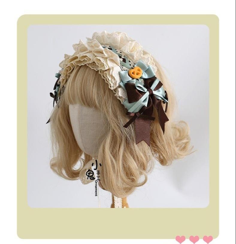 Xiaogui - Sweet Lolita Headband and Top Hat with Candy Details