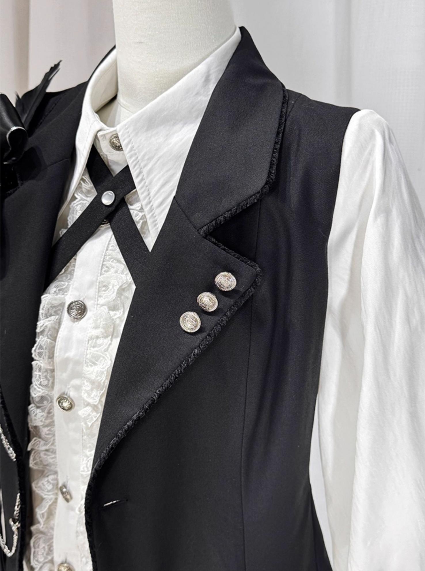 CastleToo - Black Tea Concerto - Ouji Lolita Outfit, Long Vest & Jacket 44022:792478