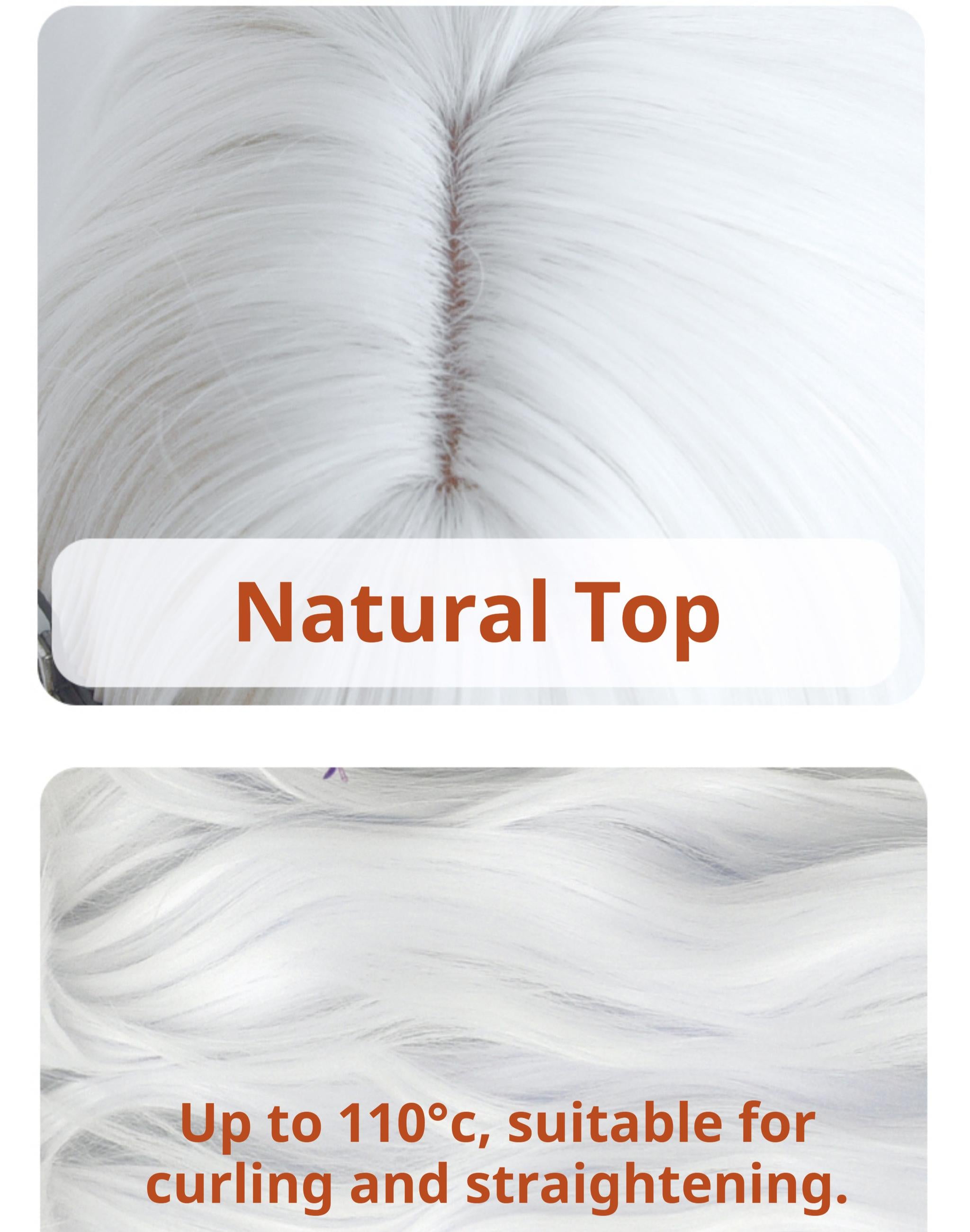 Sinwavy - White Gothic Lolita Wig, Roman Curls & Long Wavy