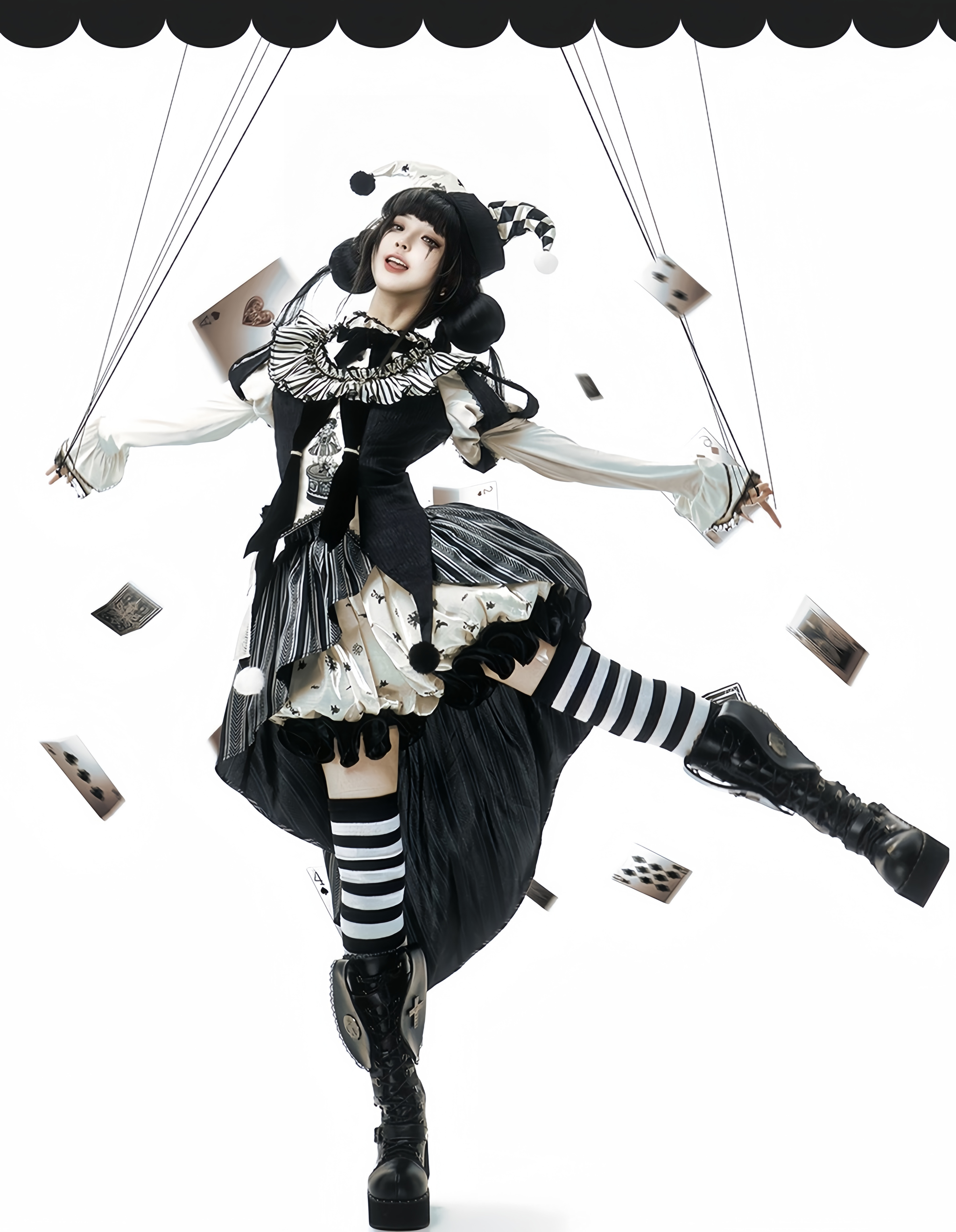LizBird - Bizarre Toy Box - Halloween Gothic Lolita Skirt Suit Goth Shirt and Bloomers 41912:718752