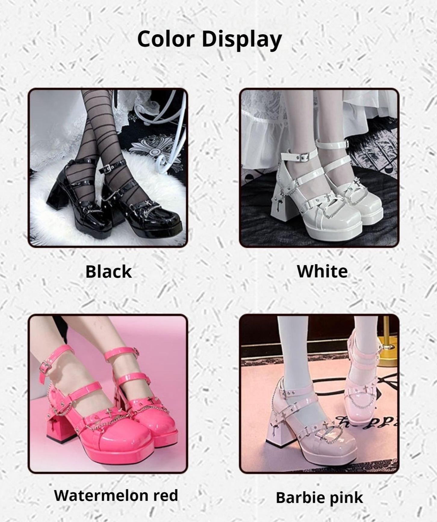 The night of the witch Lolita~Punk Lolita Heels Y2K Elegant Lolita Shoes 39908:643788
