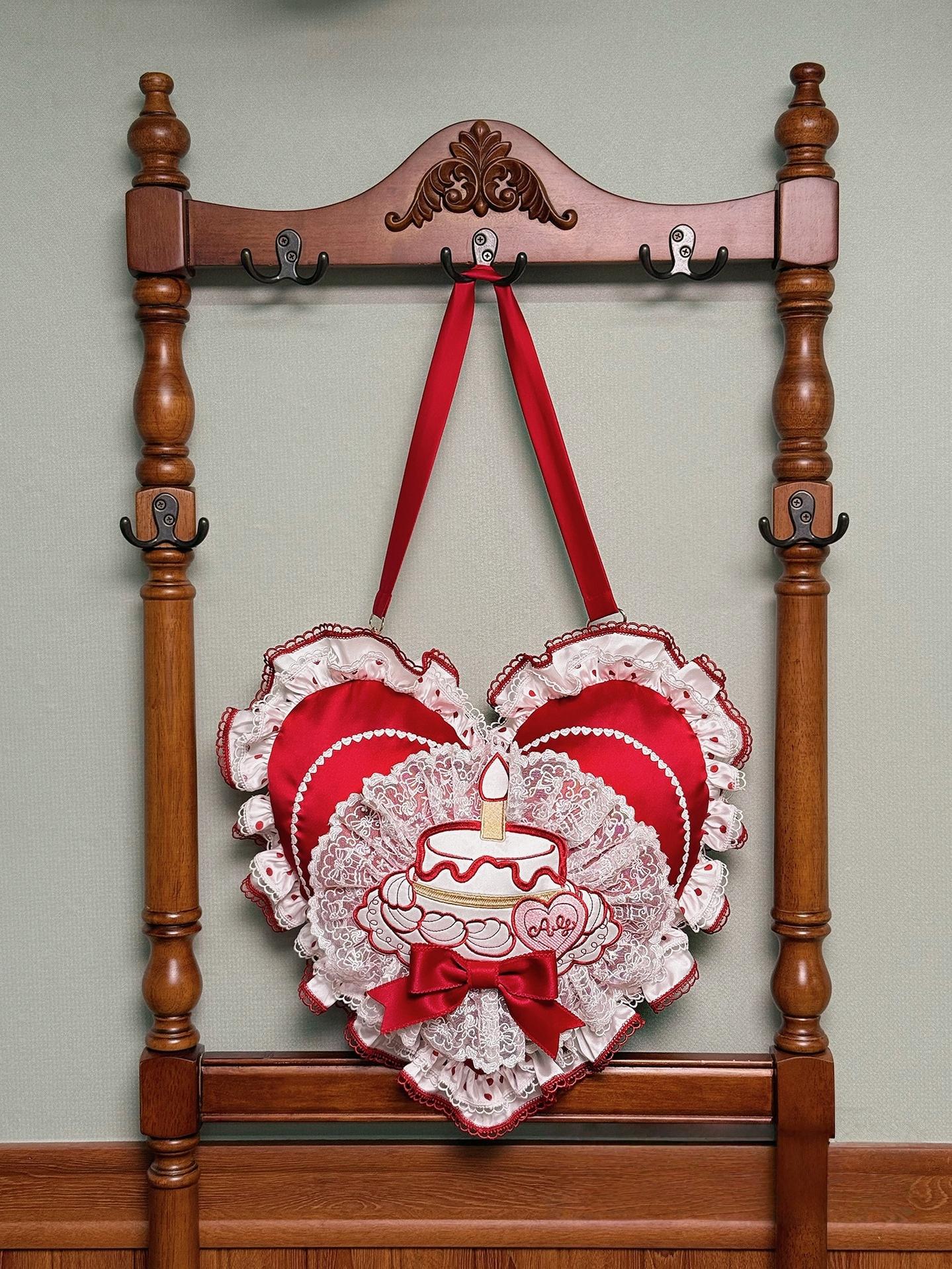 Shuang Sheng Xiao Xiong - Bite The Cake - Sweet Lolita Accessories, Red & White Polka Dots 43602:781273