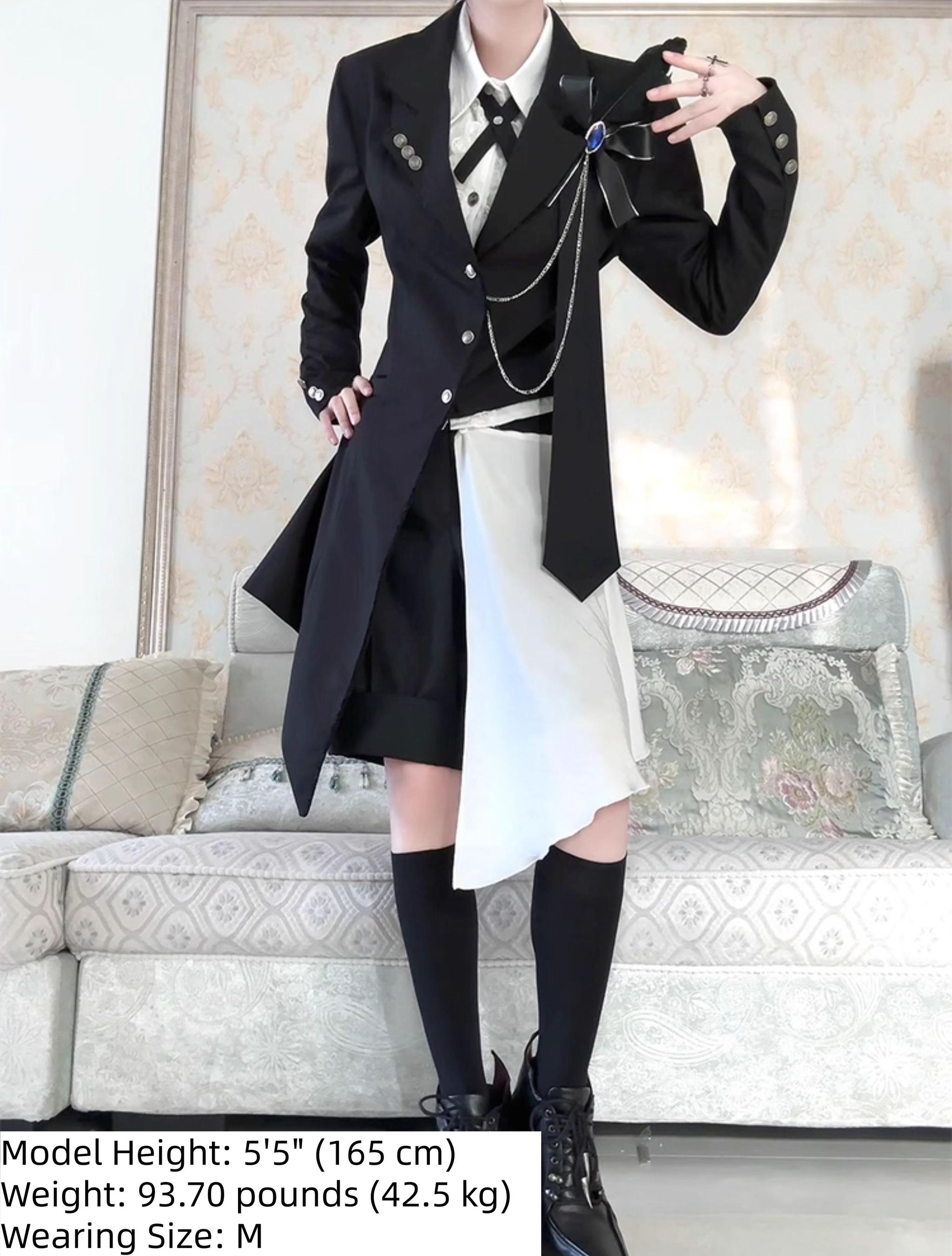 CastleToo - Black Tea Concerto - Ouji Lolita Outfit, Long Vest & Jacket 44022:792498