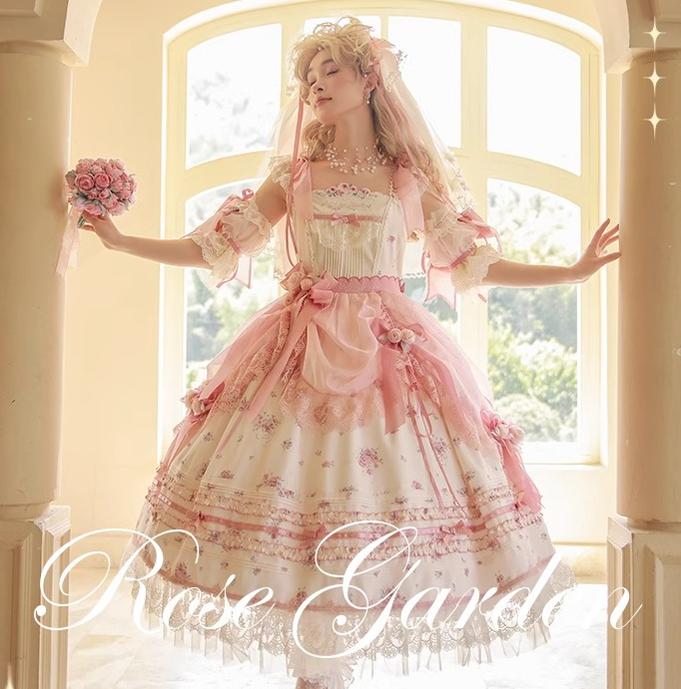 Mademoiselle Pearl - Rose Garden - Elegant Lolita Dress Bridal Floral Dress