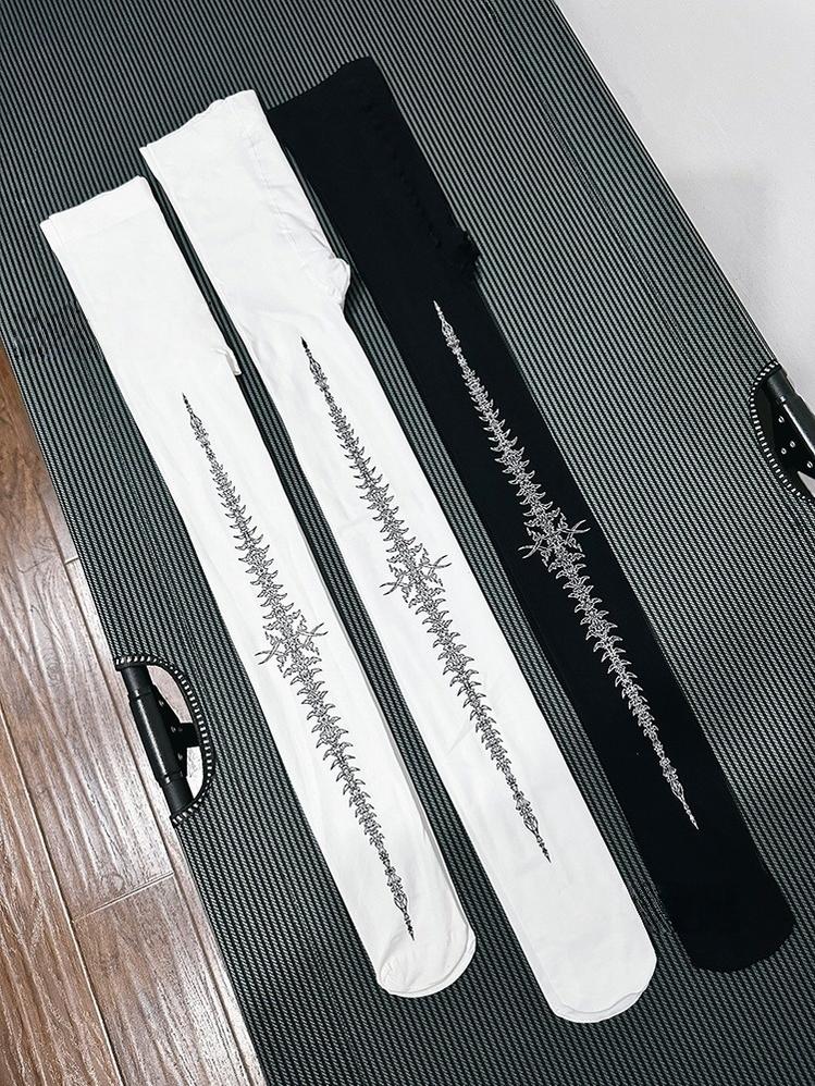 DuskProphecy - Coccyx - Gothic Lolita Velvet Pantyhose, Tailbone Print 44314:802711