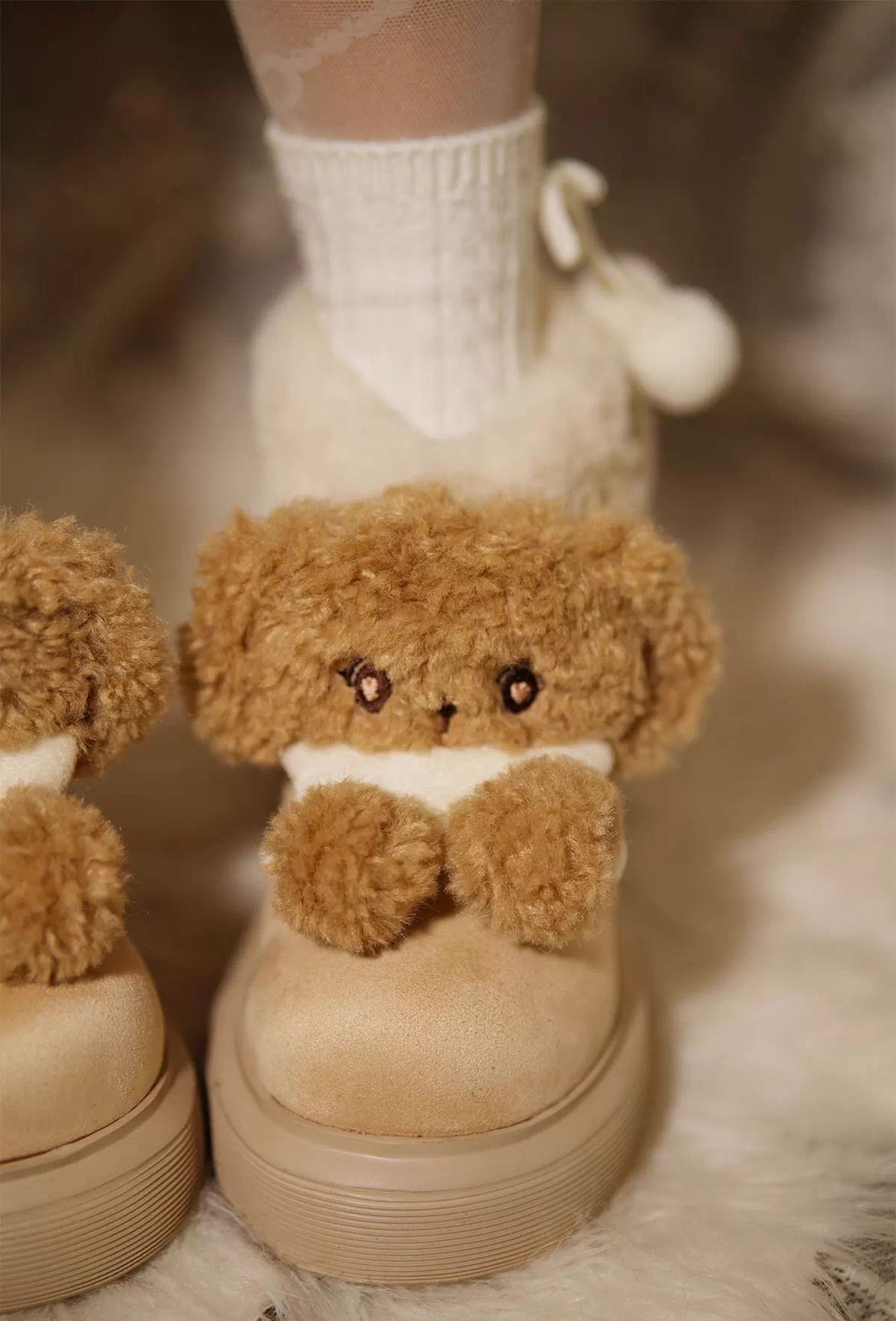 Sheep Puff - Fluffy Zoo - Fluffy Sweet Lolita Snow Boots, Animal Decorations 44263:801762