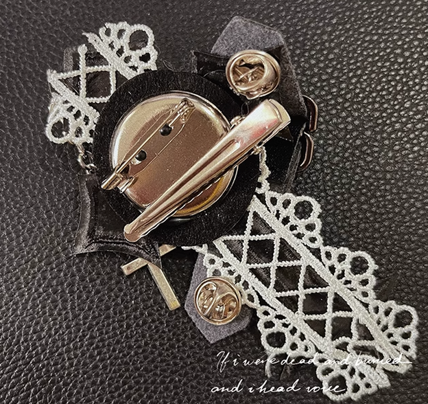 CastleToo - Halloween Gothic Lolita Cross Shaped Brooch Headdress