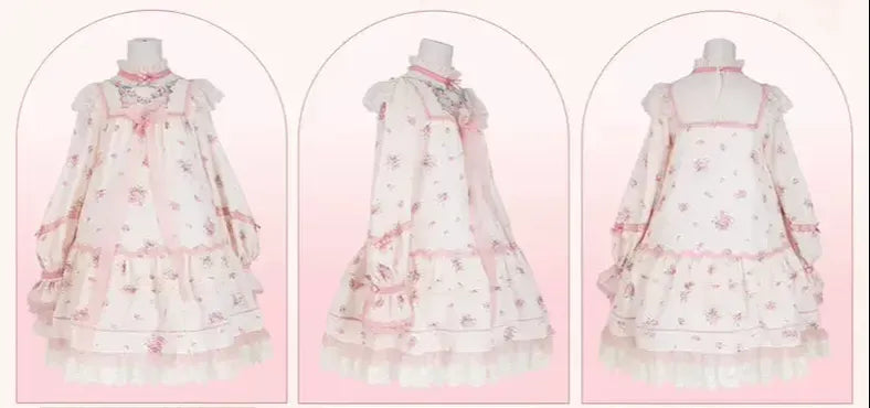 Mademoiselle Pearl~Rose Garden~Elegant Lolita Dress Bridal Floral Dress 29098:396516