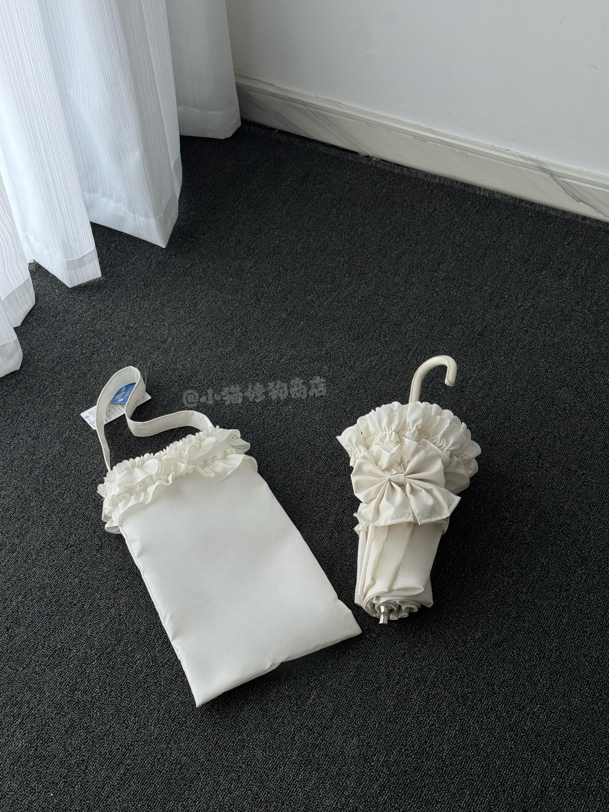 Classic Lolita Foldable Sunscreen Parasol with Ruffles 45588:854131