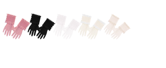 Choker Rabbit - Tabby Cat - Kawaii Lolita Accessory Cat Ear Headband Accessories a pair of lace gloves black