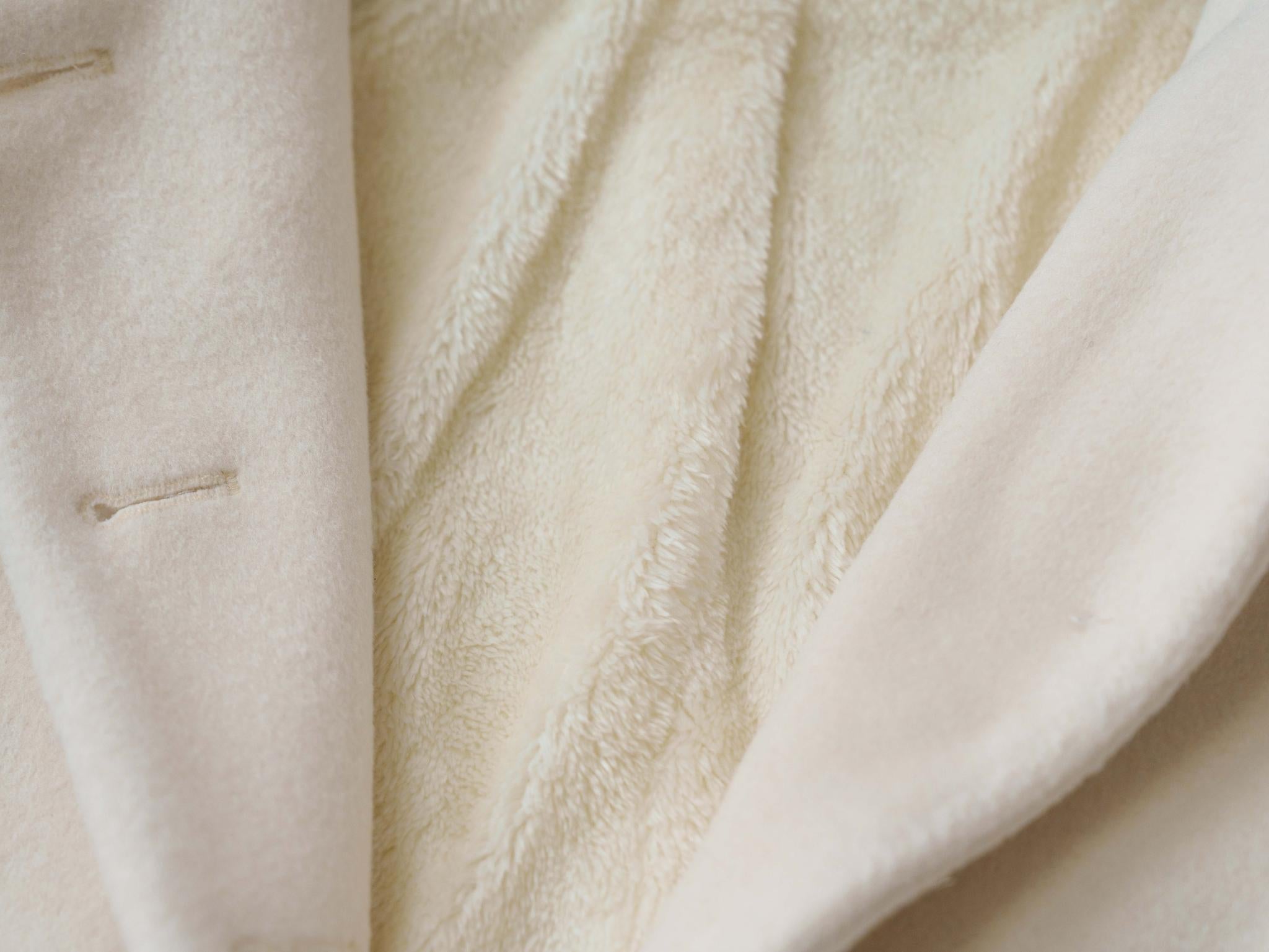 Dream Magic Box - Milk Puff - Winter Fleece-lined Sweet Lolita Coat, Detachable Collar