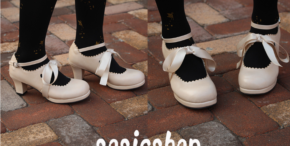 Sosic~Qing Mengnuo~Elegant Lolita Satin High Heel Handmade Shoes 12914:160410