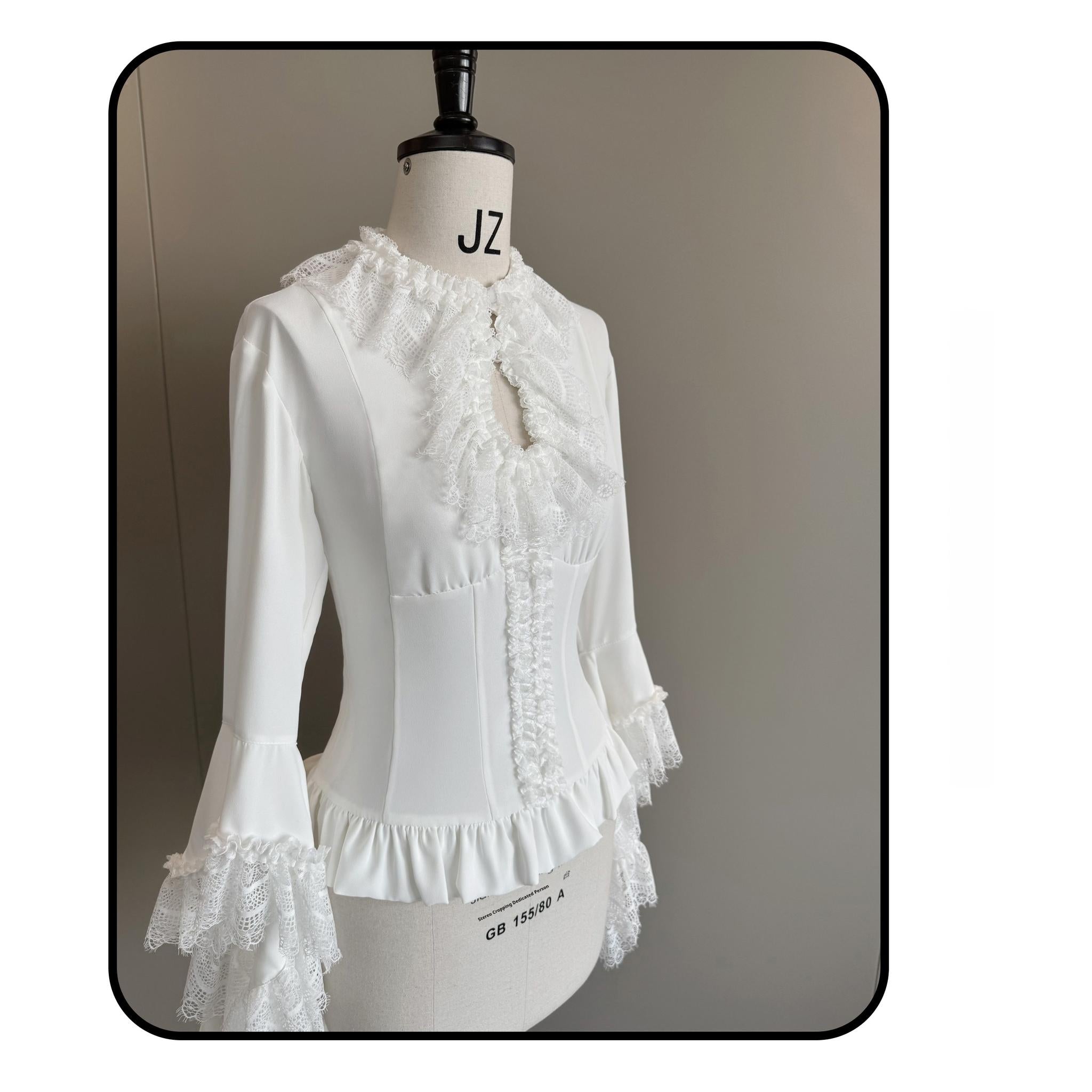 Susin Lolita - Night Traveler - Gothic Lolita Skirt Long Coat Long-Sleeved Shirt and Bustier (L M S XL) 42119:727655