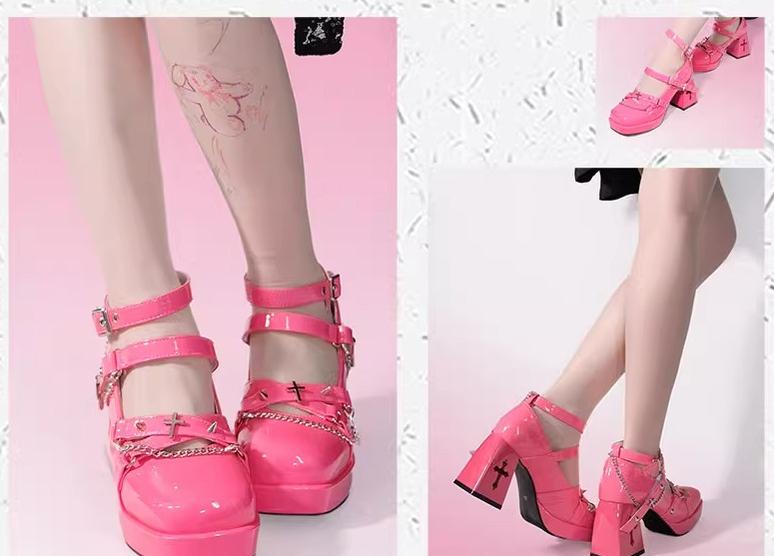 The night of the witch Lolita - Punk Lolita Heels Y2K Elegant Lolita Shoes