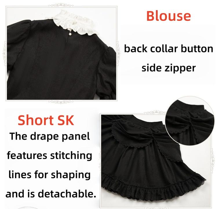 With PUJI - Fog City Time Difference - Classic Lolita SK & Blouse Suit 43989:790804