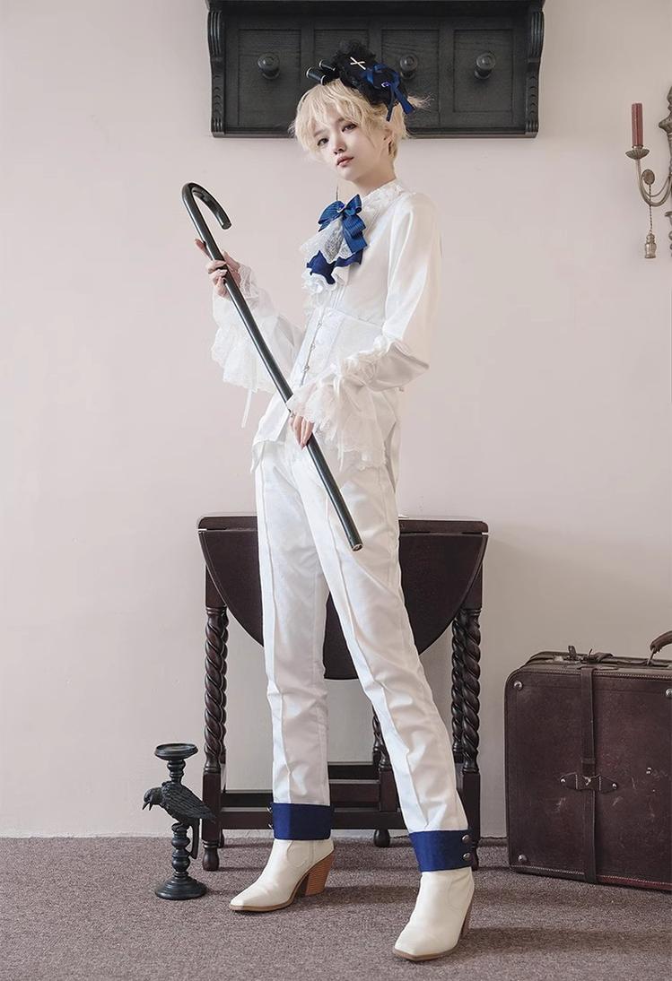 CastleToo - Coffin of Pilgrimage - Ouji Lolita Shirt Pants Suit Medieval European Prince Suit 35586:496906