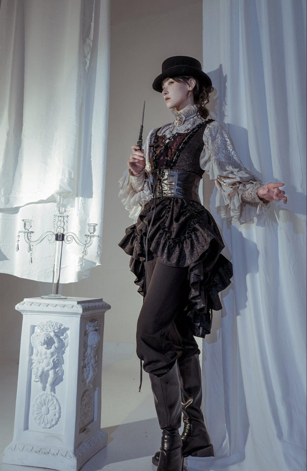 Dragon Bone Cemetery - Gothic Lolita Long Sleeve Blouse