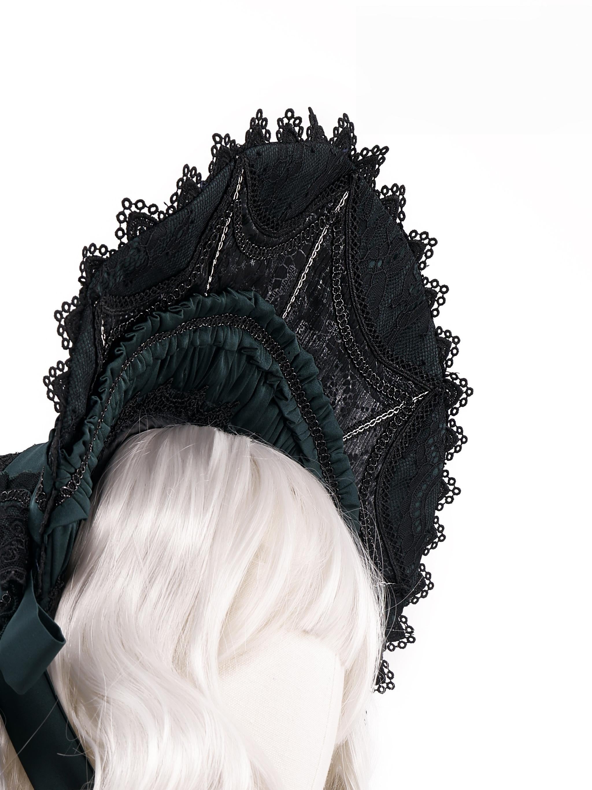 Holic - Gothic Lolita Adjustable Length Trailing, Wide Brim BNT (Green) 44886:824866