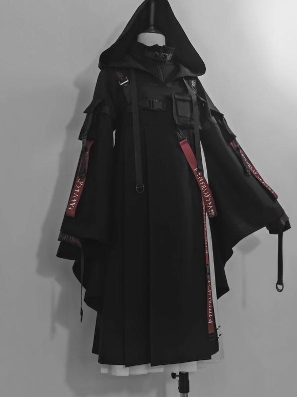 Princess Chronicles - Nameless Blade - Waste Soil Ouji Lolita Black Coat Set