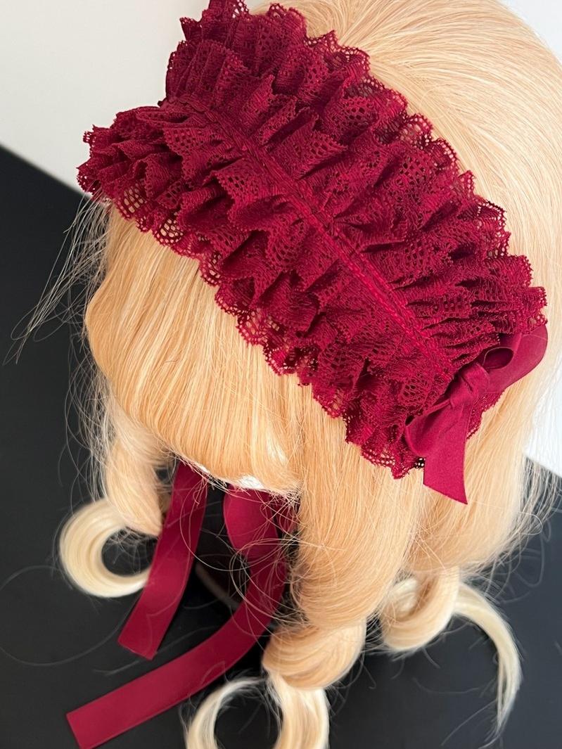 MAID - Customized Elegant Lolita Bow Lace KC Headdress