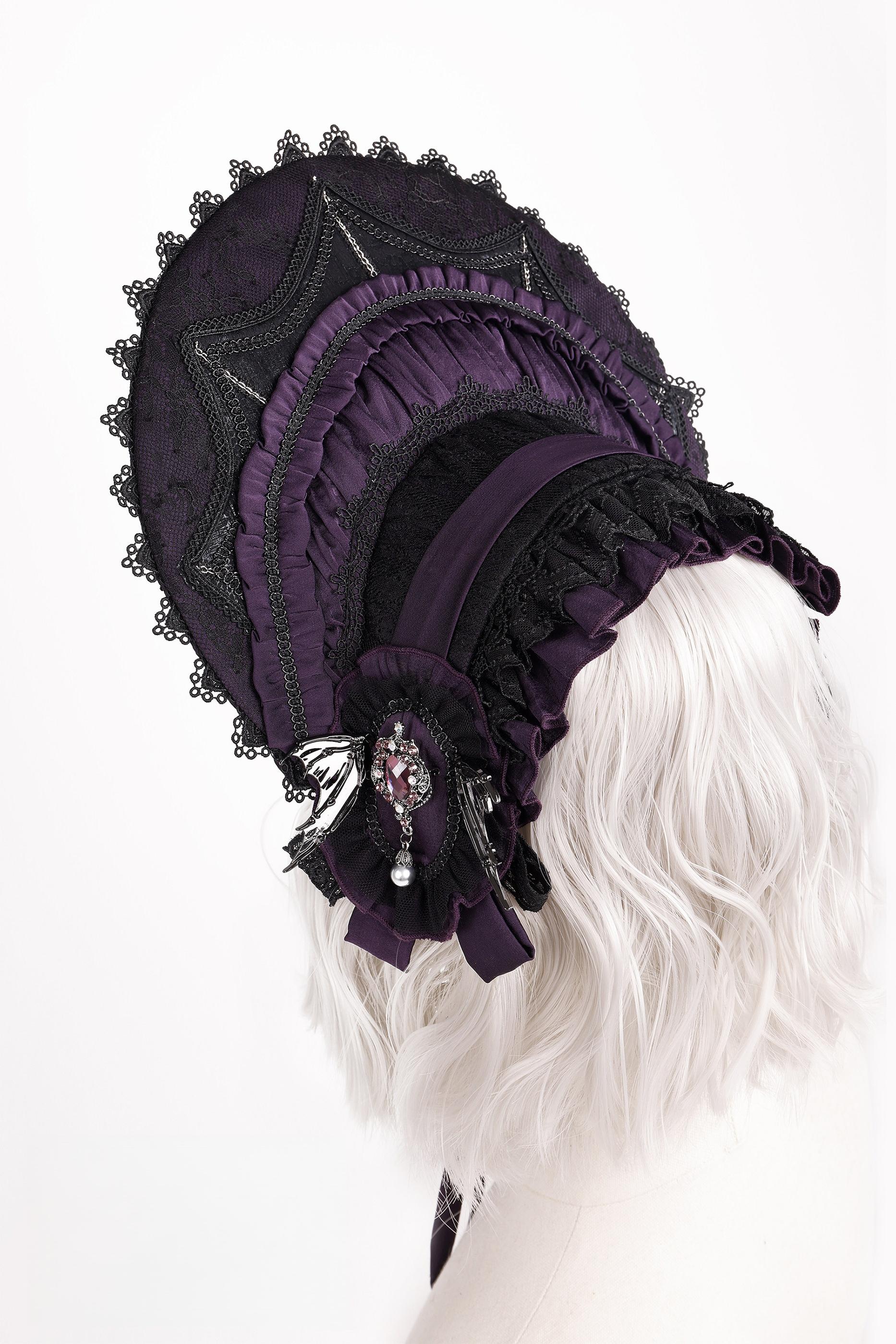 Holic - Gothic Lolita Adjustable Length Trailing, Wide Brim BNT (Purple) 44886:824865