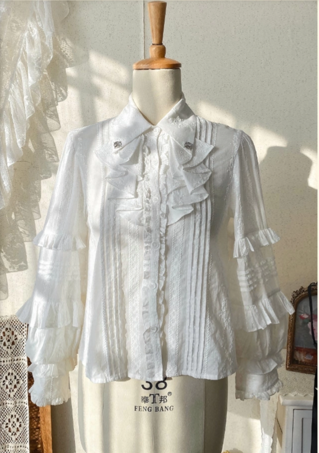 Wand Not for Your Lover - Wool Classic Lolita Bust Supporting JSK, Embroidered Shirt 44597:815831