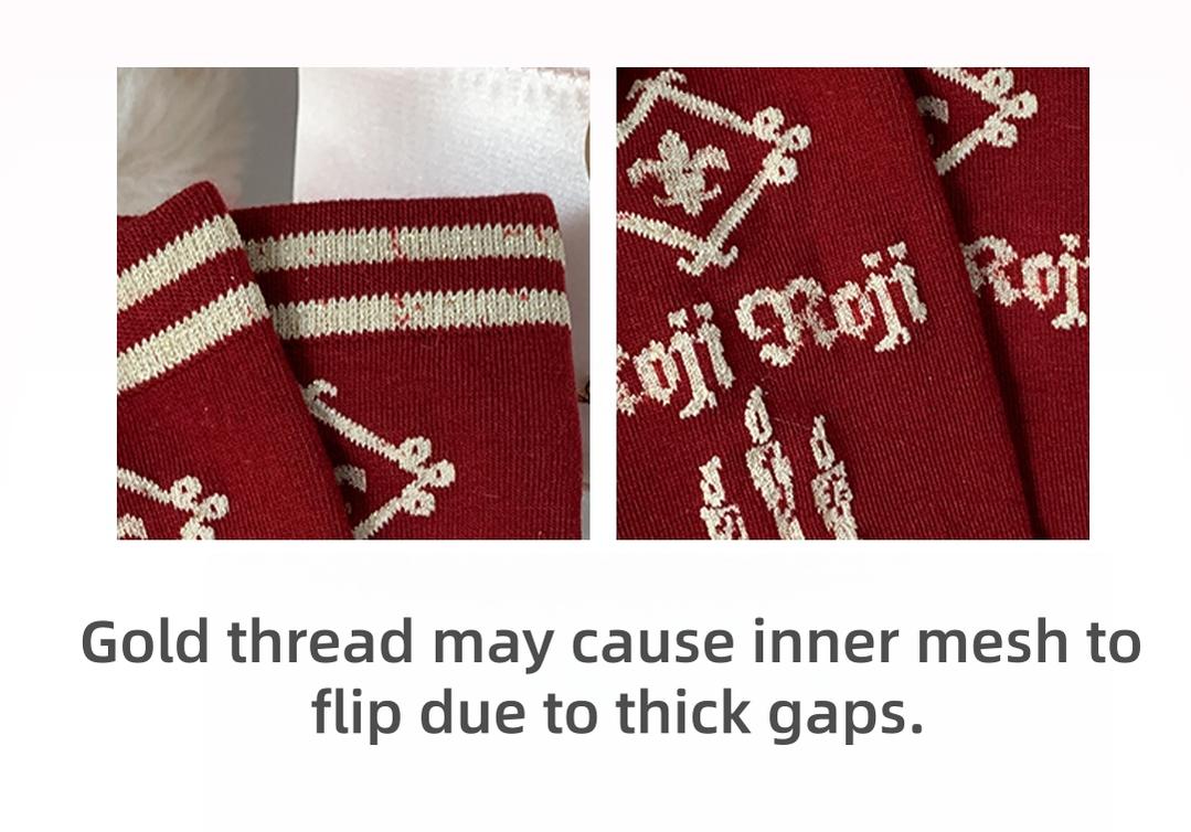 Roji Roji - Printed Cotton Sweet Lolita Calf Socks 44320:804804