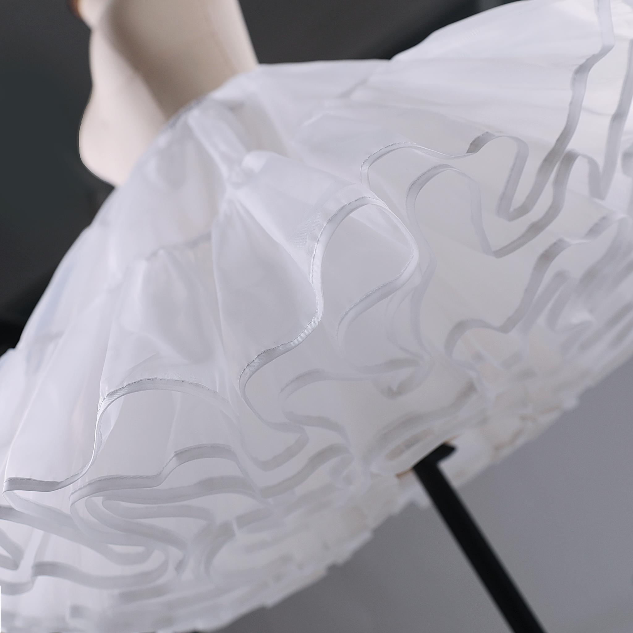 Noloria by 42Lolita - Medium-High Volume Lolita White Puffy Petticoat, 17.7" (45 CM)