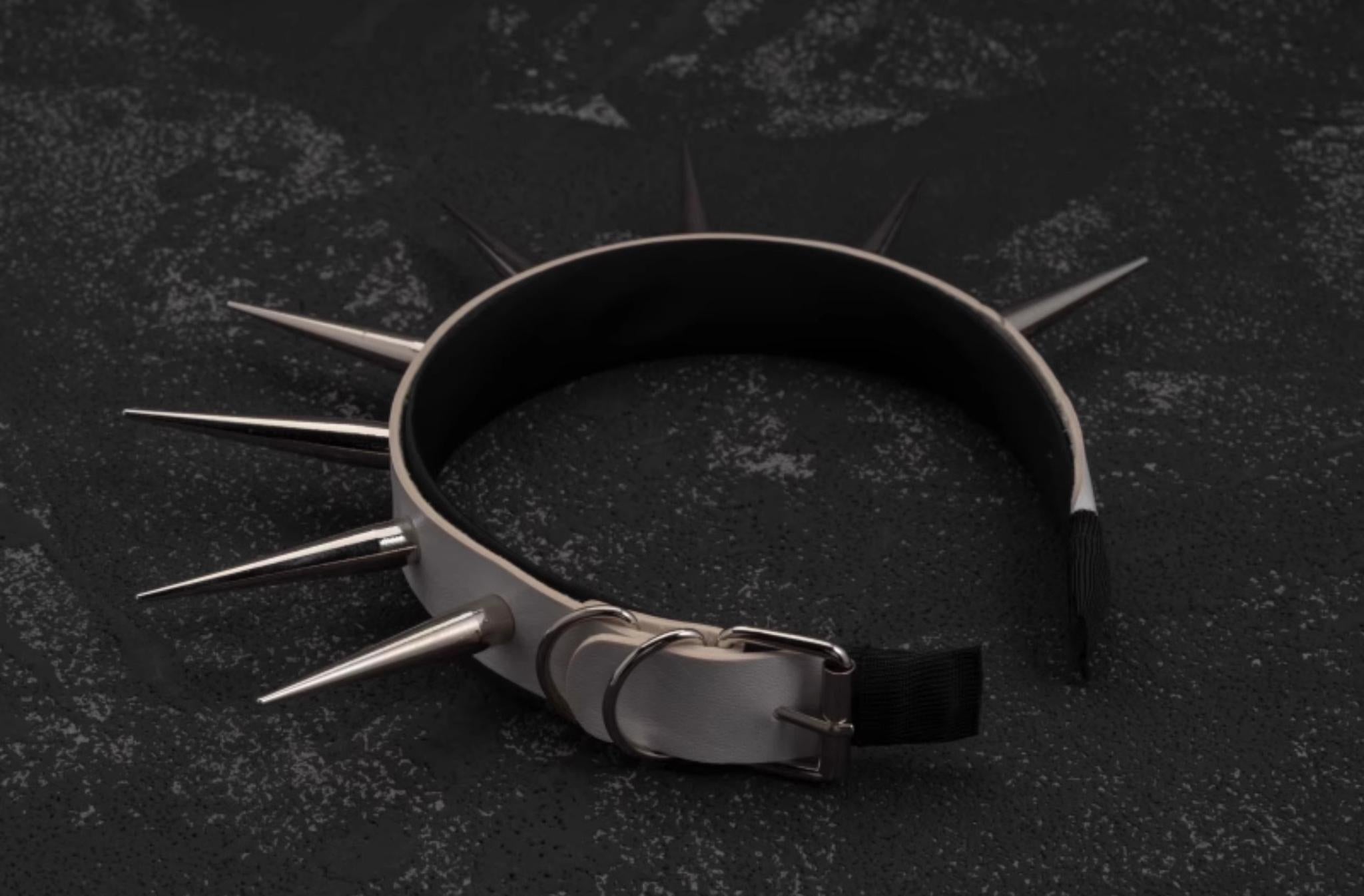 Strange Sugar~Punk Gothic Lolita KC Faux Leather Rivet Hair Accessories 36670:532810