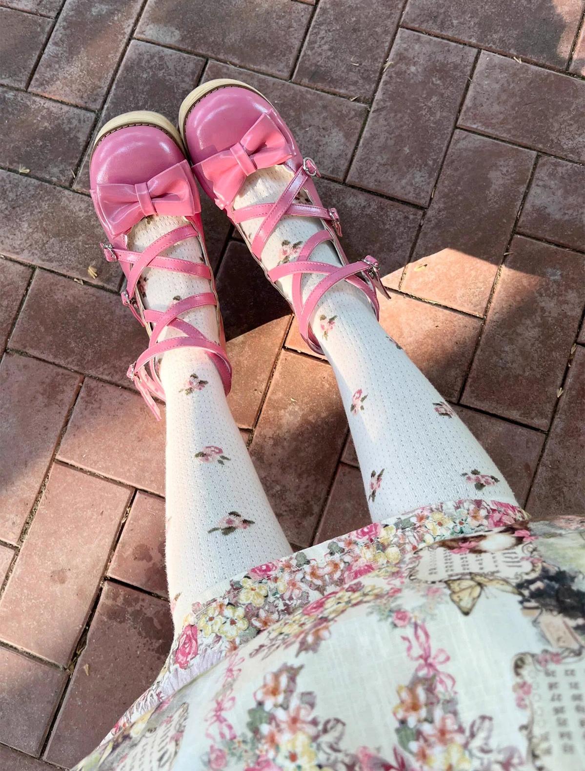 Puff Tata - Sweet Lolita Platform Shoes, Adjustable Straps 44805:822581