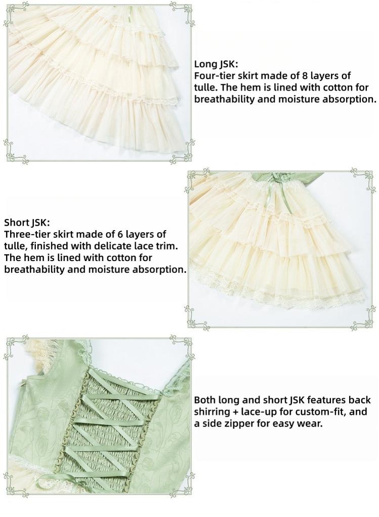 Lily of the Valley Whisper - Embroidered Classic Lolita Corset JSK Dress