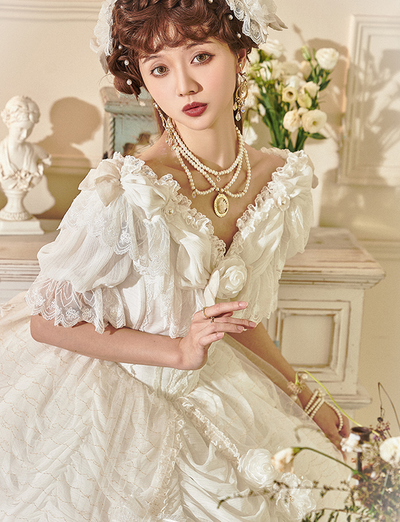 Henrietta~Sa Majeste la Rose~Elegant Lolita Wedding Dress Multicolor Customizable   