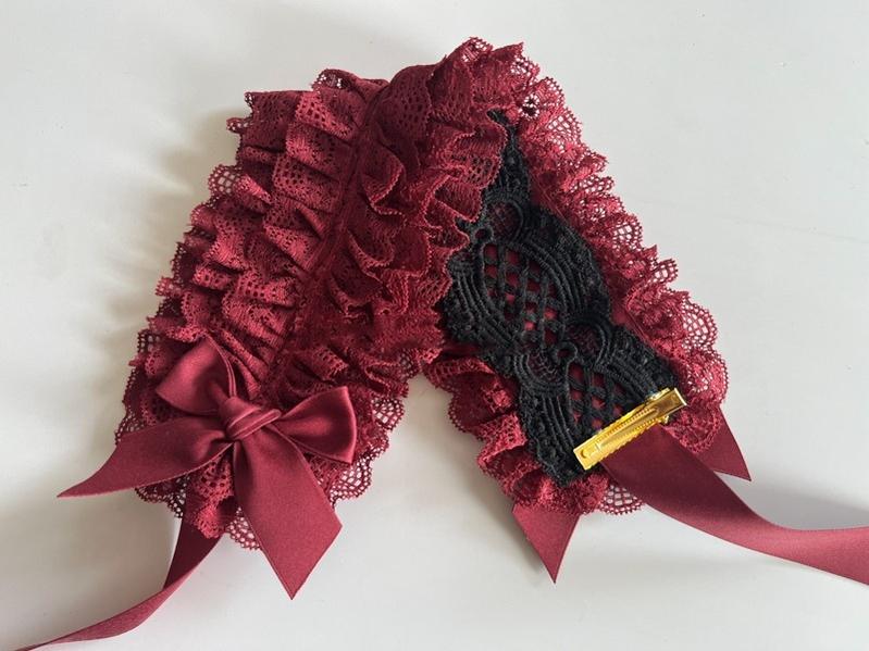 MAID - Customized Elegant Lolita Bow Lace KC Headdress