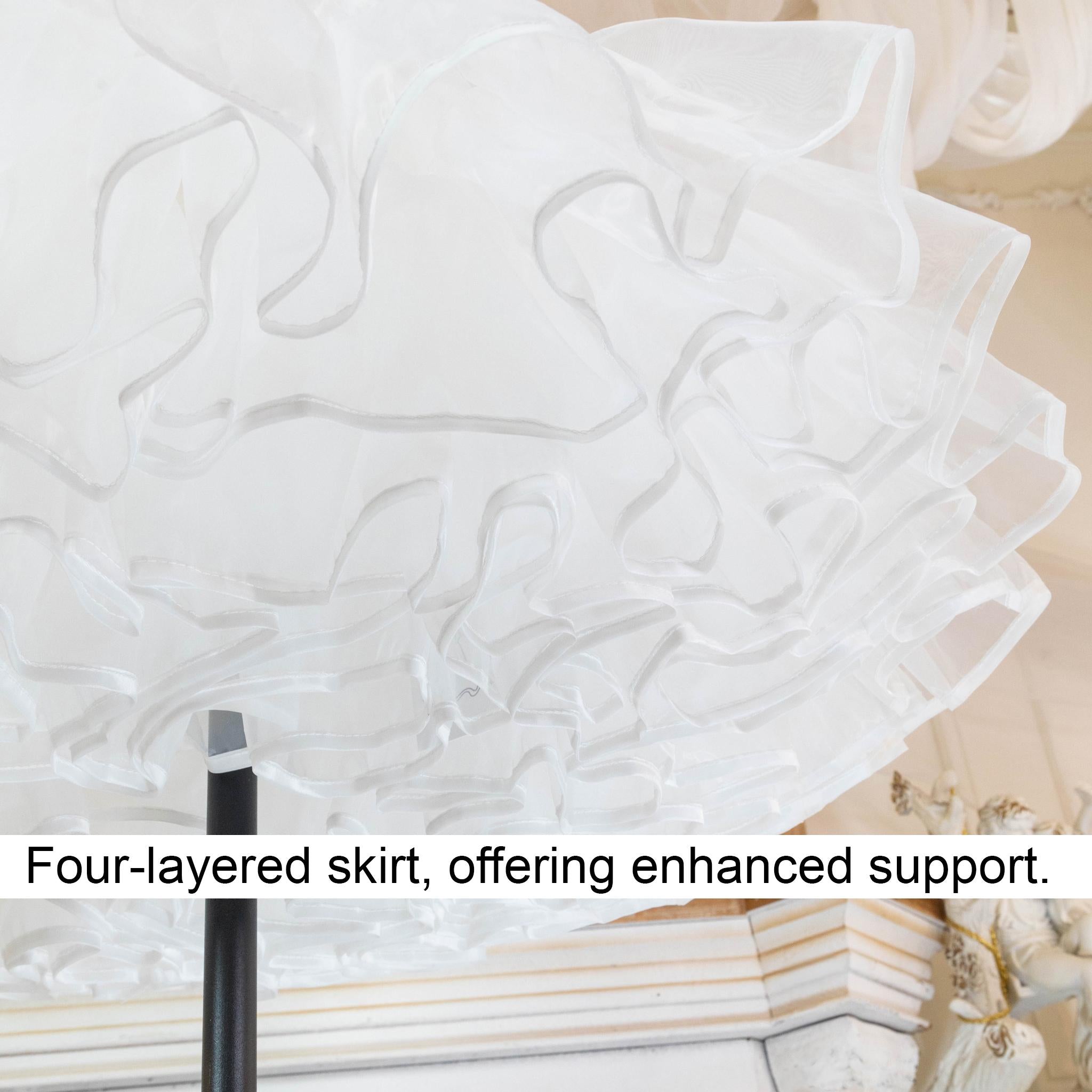 Noloria by 42Lolita - Medium-High Volume Lolita White Puffy Petticoat, 17.7" (45 CM) 43718:786597