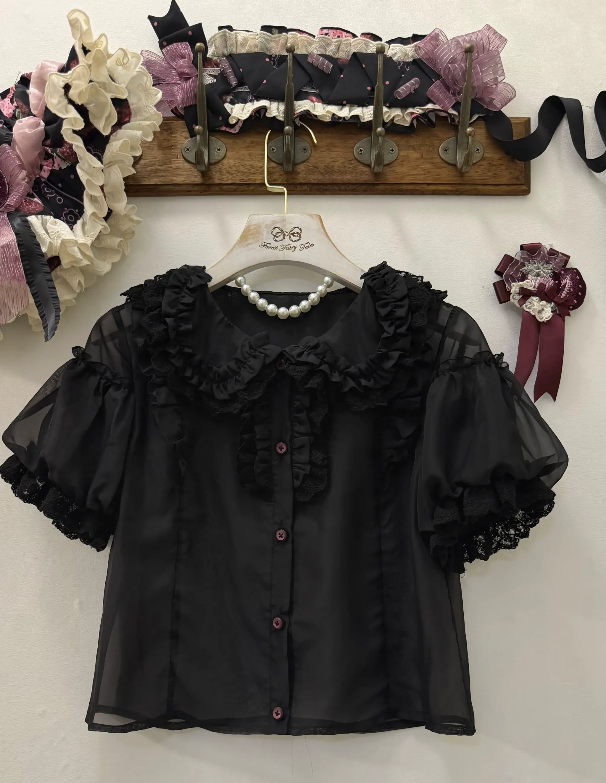 Dark Berry Fairytale - Cotton Sweet Lolita Strawberry Printed OP & JSK Dress (L M S XL) 45629:856436