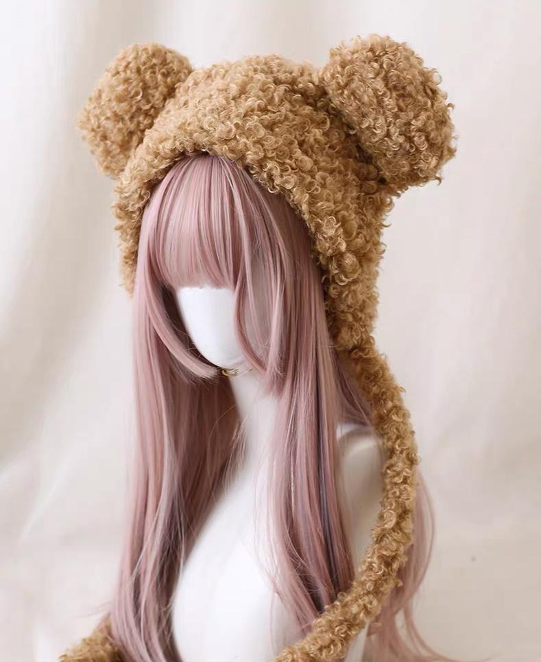 Xiaogui - Cute Lolita Teddy Bear Ears Hat Kawaii Winter Hat