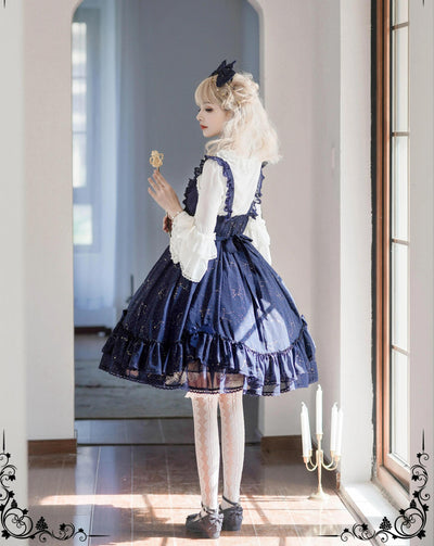 Sakuya Lolita~Whisper Of Stars~Constellation Elegant Lolita High Waist JSK Dress   