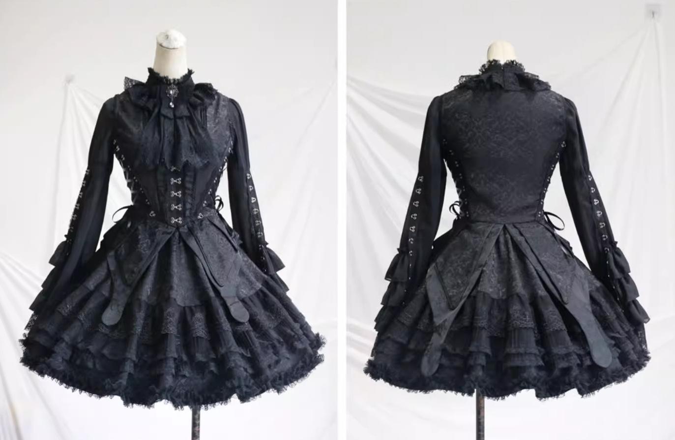 MILU ORIG - Herbarium - Gothic Lolita Skirt Set Vest Blouse Multicolors