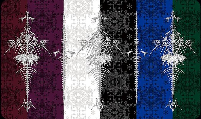 DuskProphecy - Coccyx - Gothic Lolita Velvet Pantyhose, Tailbone Print 44314:802655