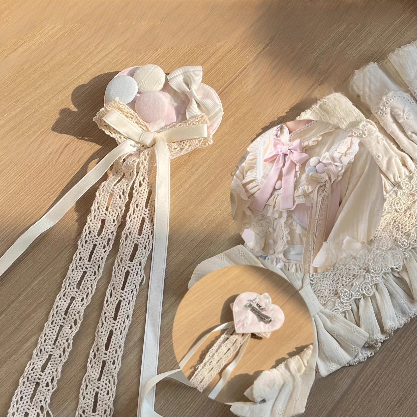 Uncle's Workshop - Dreamy Macaron - Sweet Lolita JSK Dress Solid Color Shirt S Brooch