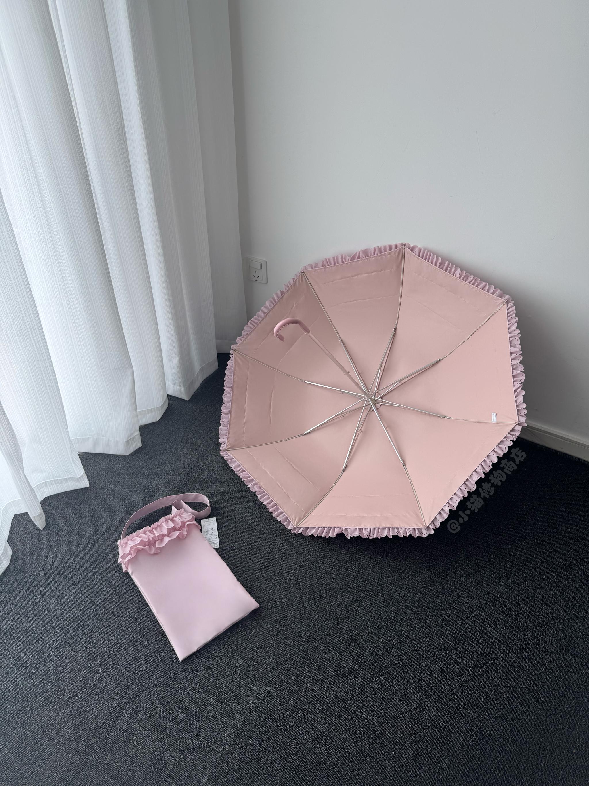 Classic Lolita Foldable Sunscreen Parasol with Ruffles