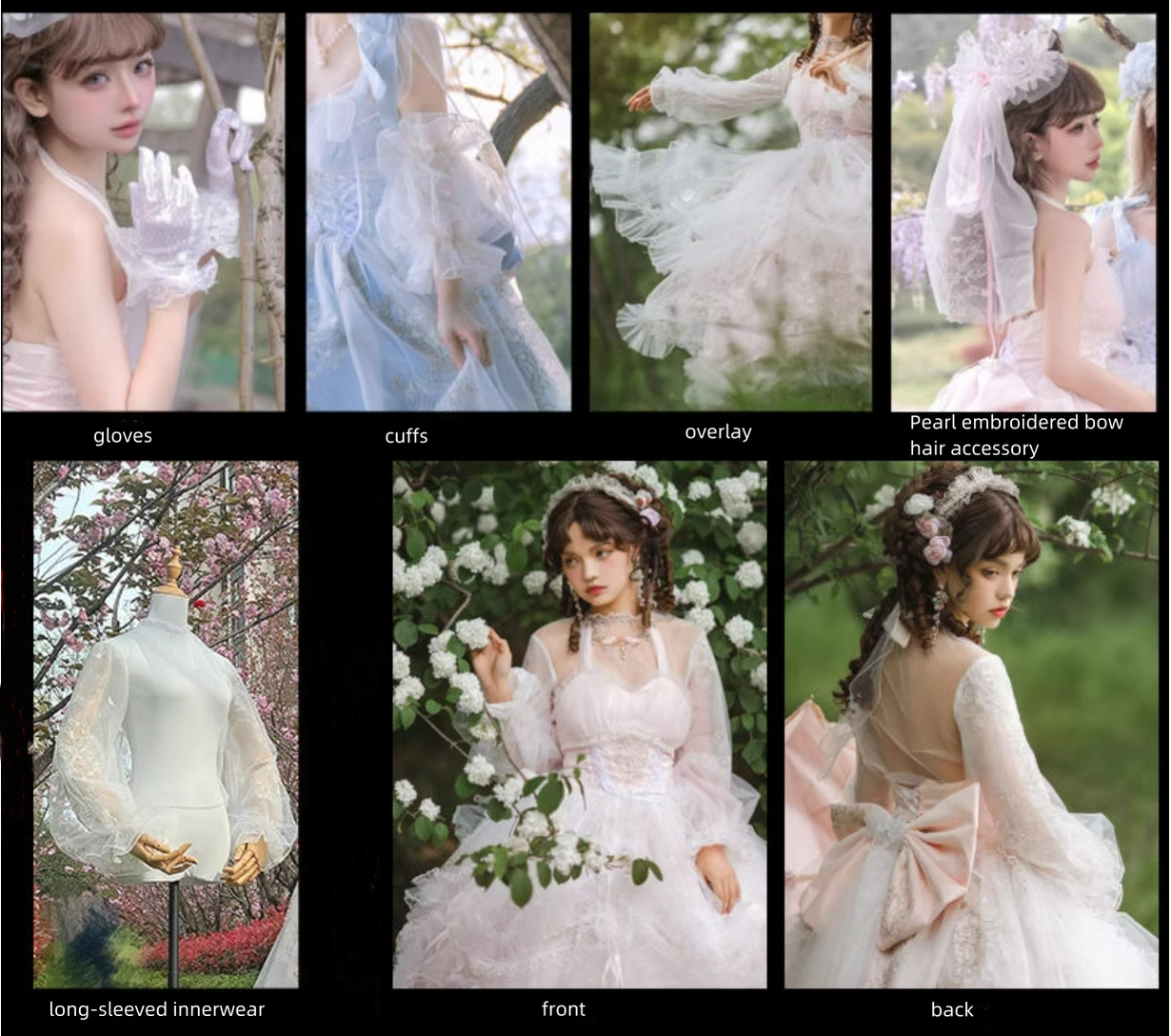 Daydream Whisper - Endless Summer - Bridal Wedding Lolita JSK Open-Back Dress 43043:776249