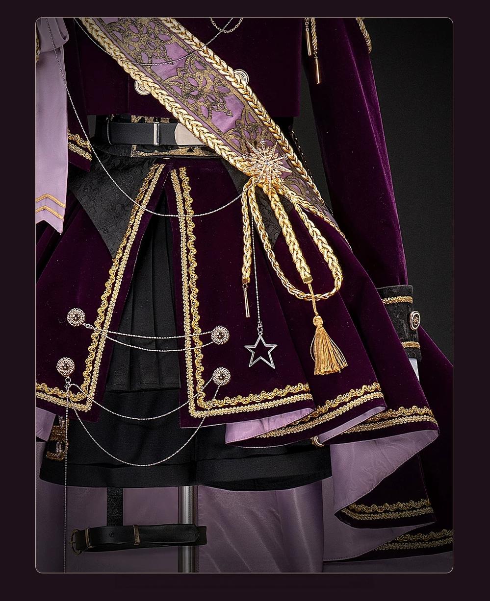 Canticle of Rites - Military Ouji Lolita Jacket & Shorts Set, Detachable Train 46053:873863