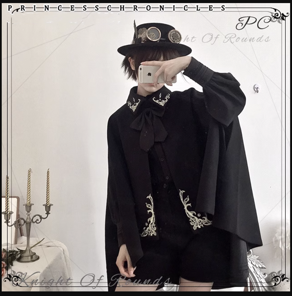 Princess Chronicles - Medieval Ouji Lolita Embroidered Cape 4400:308122