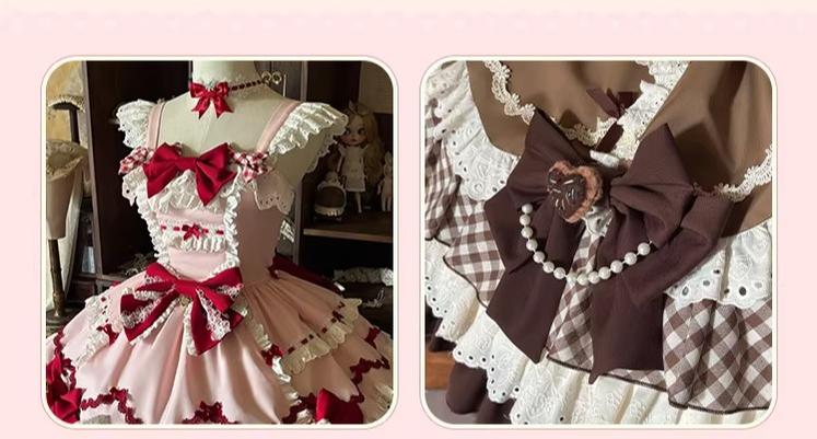 Berry Sweetheart - Sweet Lolita JSK Dress, Four Tiered Hem 44440:808060