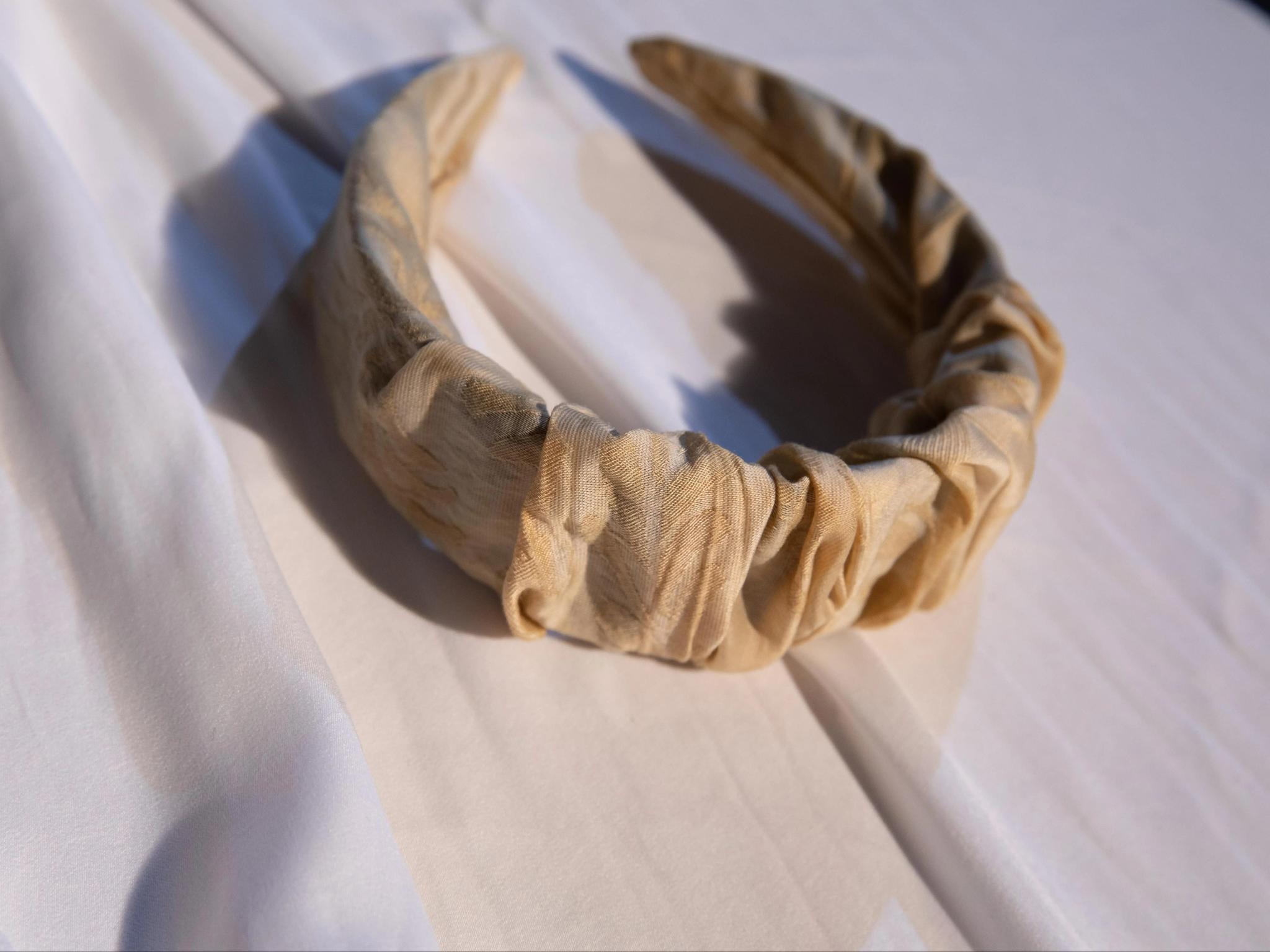 ZJstory - Gilded Years 4.0 - Classic Lolita Accessories Retro Lolita Headdress and Waistband tender yellow ruffle KC only One Size