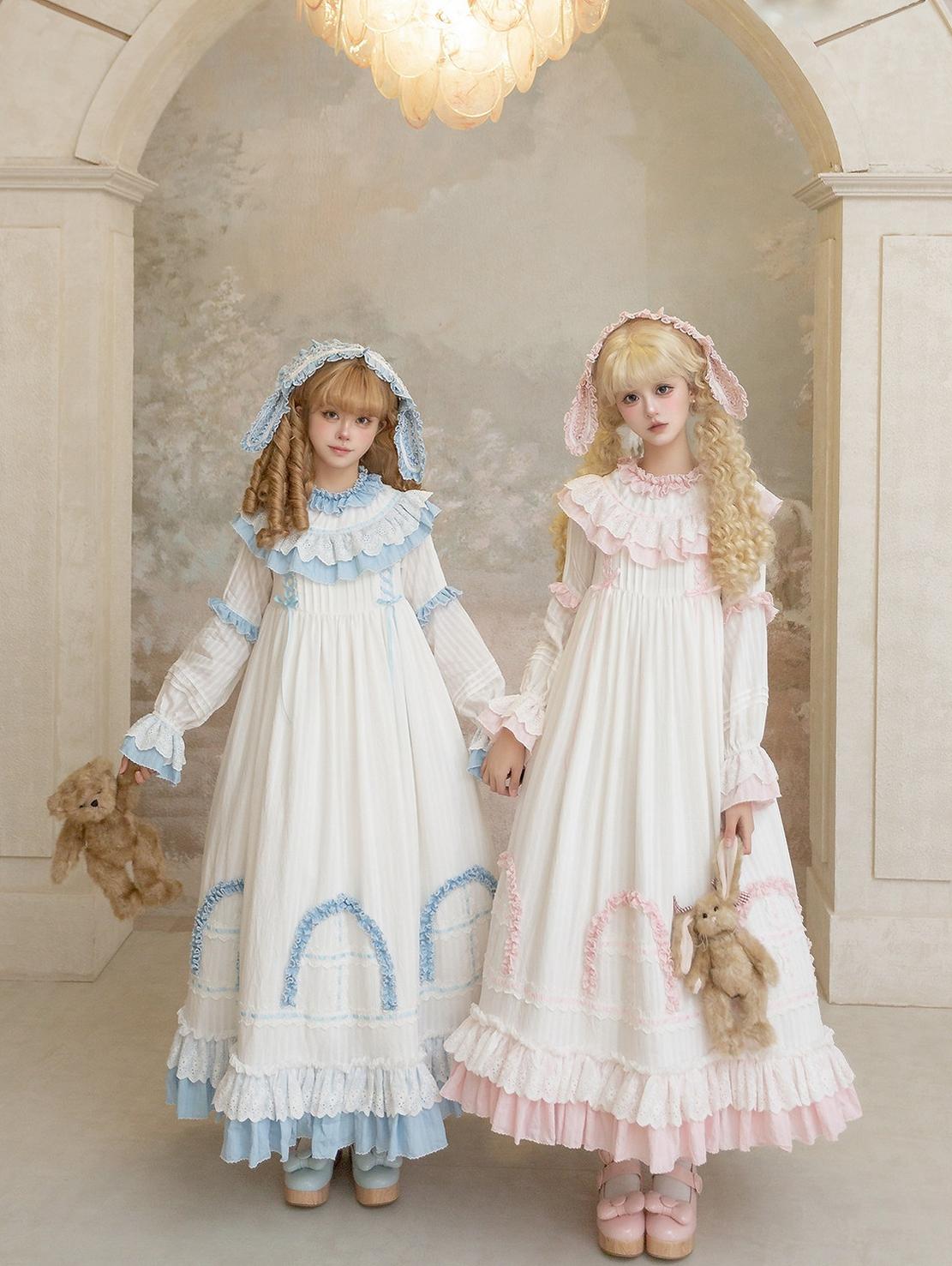 Lilian - Classic Lolita Doll-like Dress, Bunny Ear Hairband 44881:825405