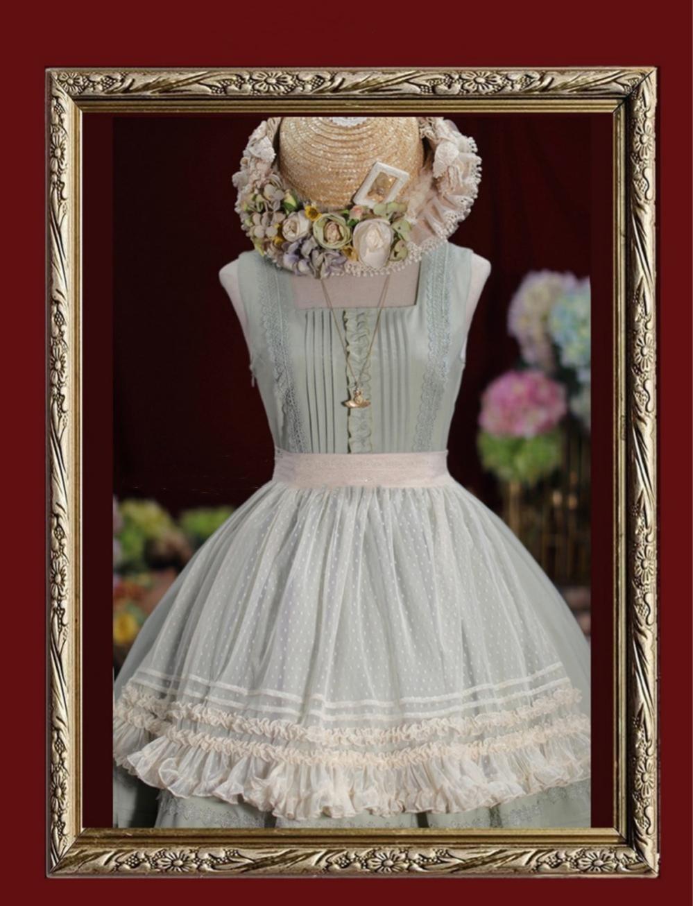 Tiny Garden~Nocturne Reminiscence~Elegant Lolita JSK Dress Multi-Wear Apron Dress Set 19290:596330