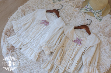 Miss Point~Little Anna~Elegant Lolita Cotton Puff Sleeve Blouse 16928:232940