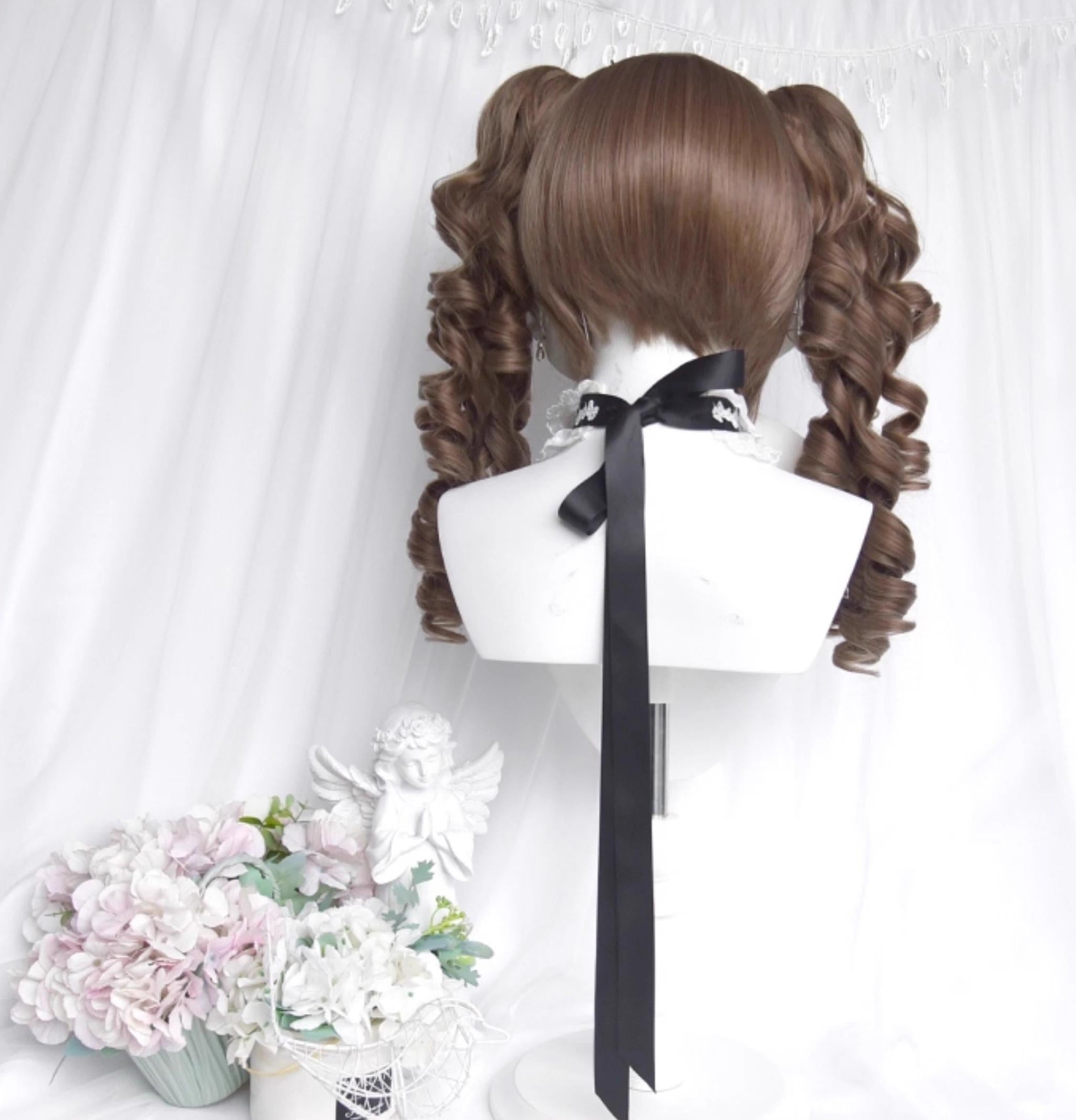 Sinwavy - Doll Like Lolita Wig, Detachable Curl Ponytails 44203:798619